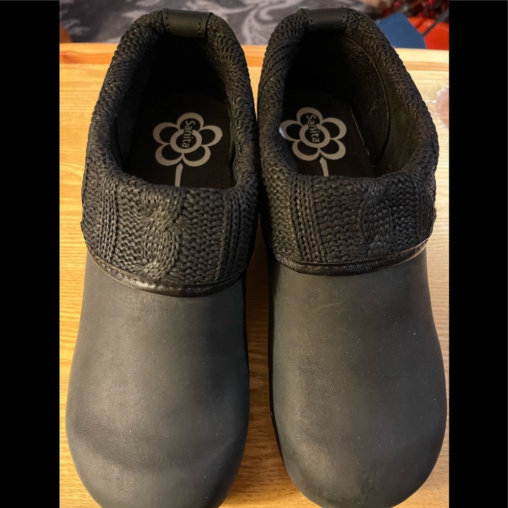 SANITA Black Leather Booties 40 (9.5-10)